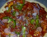 A picture of step 6 of Sausage Pepperoni Pizza#4weekschallenge#Snacksrecipe#.