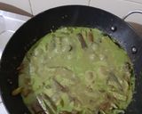 A picture of step 6 of Badnekayi gojju/Brinjal curry.