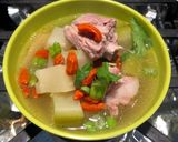 Hình bước làm 2 của món Sườn non hầm củ cải trắng và kỷ tử