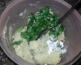A picture of step 2 of Sweet Potato and Banana tikki.
