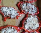 Foto del paso 3 de la receta: Rellenos de zapallo y morrón con arroz y papas salteadas