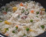 A picture of step 4 of Navratna Pulav.