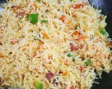 A picture of step 5 of Masala Fried rice.