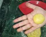 A picture of step 5 of Nankhatai.