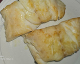 Foto del paso 4 de la receta: Bacalao skrei en salsa de naranja sanguina y puré de calabacín