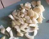 Une image de l'étape 1 de Pâte au blé complet courgette bacon lait de coco.