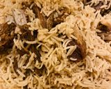 A picture of step 9 of Mutton Pulao.