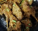 A picture of step 8 of Tandoori mutton chops.