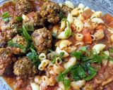 Foto del paso 6 de la receta: Albóndigas con salsa de tomate y pasta corta