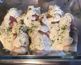 Une image de l'étape 9 de Courgettes blanches sauce crème au jambon cru,burrata di puglia et basilic.