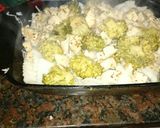 Foto del paso 4 de la receta: Pastas, pollo al ajillo, bechamel y brocoli