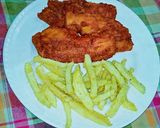 A picture of step 5 of Amritsari fish Fry with finger chip.