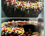 A picture of step 8 of Eggless fireless biscuit cake.