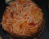 A picture of step 9 of Persian tomato rice (Dami-e Gojeh Farangi).