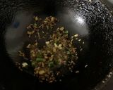A picture of step 1 of Green peas masala Satvik and no tomato.