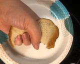 A picture of step 5 of PB&J but only one slice of bread.