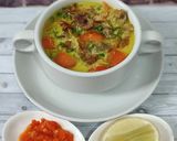 Foto langkah ke 6 dari resep Soto Daging Sapi Kuah Santan (Simple).