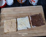A picture of step 2 of 5 minute Peanut Butter & Nutella Sandwich.