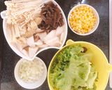 Hình bước làm 1 của món Nui xào nấm sốt cà