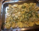 Foto del paso 3 de la receta: Corvina Rellena al horno con papas y salsa blanca