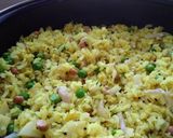 A picture of step 6 of Matar poha.