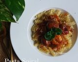 Gambar langkah 7 resipi Pasta Spiral Meatball.