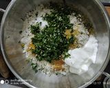 A picture of step 1 of Pearl millet flour fritters.