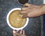 A picture of step 2 of Alu vadi.
