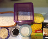 Foto langkah ke 1 dari resep Oat Choco Almond Cookies Teflon (takaran sendok, tanpa oven, tanpa mixer).