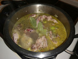 Conejo con arroz y verduras