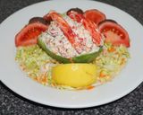 A picture of step 3 of Stuffed avocado with king crab salad.