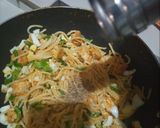 A picture of step 3 of Crispy tikka spaghetti Chicken roll.