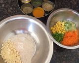 A picture of step 1 of Mix veggies star parantha.