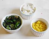 A picture of step 1 of Broccoli rabe rice.