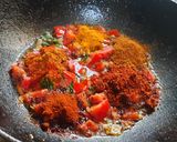 A picture of step 4 of Brinjal potato 🥔 gravy.