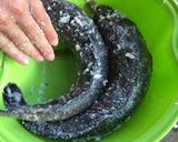 Hình bước làm 1 của món Cá lóc phủ muối nướng chui