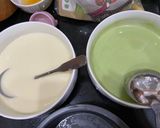 A picture of step 3 of Matcha Steamed Layer Cake (Bánh da lợn).