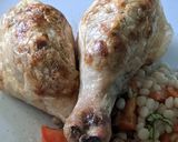 A picture of step 8 of Stuffed chicken drumsticks with giant couscous salad.