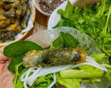 Hình bước làm 3 của món Chả Giò Cá Cuốn Bánh Tráng Chấm Mắm Cái
