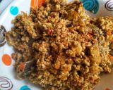 A picture of step 3 of Scrambled tofu and minced meat sauce.