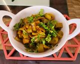 A picture of step 8 of Snake gourd ki sabji.