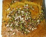 A picture of step 7 of Mango Saffron Pistachio Cake.
