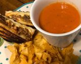 A picture of step 4 of BBQ brisket grilled pimento cheese sandwich.