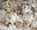 A picture of step 2 of Coconut ladoo.