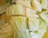 A picture of step 1 of Cabbage with Sausage Batch 2023.