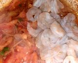 A picture of step 2 of Prawns with dry fenugreek leaves.
