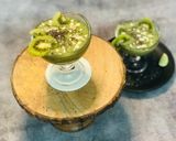 A picture of step 2 of Green Smoothie: With Kiwi Banana Spinach and Chia Seeds.