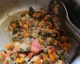 A picture of step 2 of Mixed vegitables Gravy Subzi.