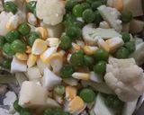 A picture of step 3 of Mix Veg in White Gravy.