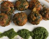A picture of step 1 of Cholai Pakoras.